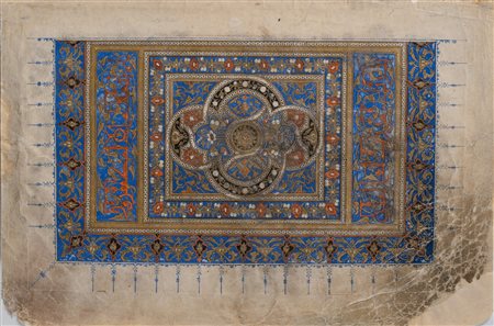 Arte Islamica  A Mamluk frontispiece leaf from a Quran Mamluk domains, 15th century .