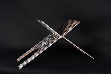 Arte Islamica  A large mother-of-pearl and turtoise shell inlaid folding Quran stand Ottoman Empire, 20th century .