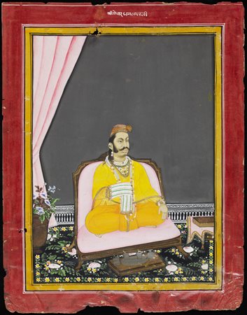 Arte Indiana  A portrait of a nobleman India, early 20th century .