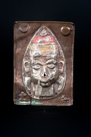 Arte Indiana  A silver devotional plaque portraying Shiva India, 18th - 19th century .