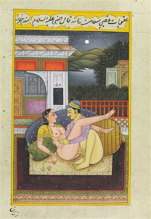 Arte Indiana  A collection of sixteen erotic miniature paintings India, 20th century .