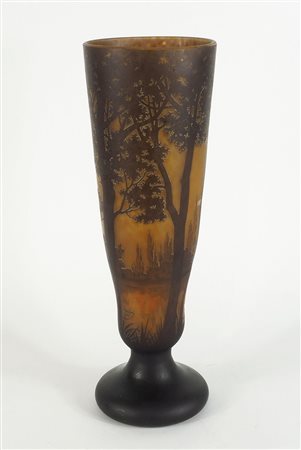 Daum - grande vaso con paesaggio