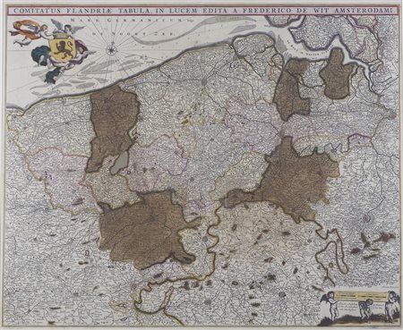 carta geografica-Comitatus Fland