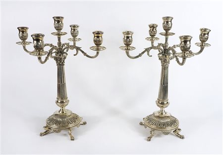 paio candelieri argento