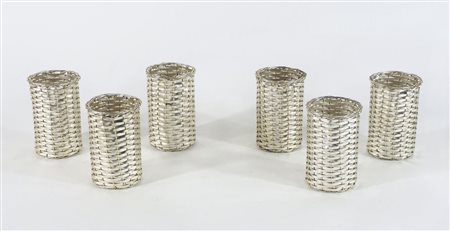 6 portabicchieri argento