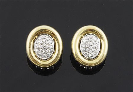 Orecchini ovali oro giallo