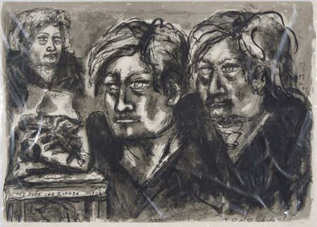 ZANCANARO TONO Padova 1906 - 1985 Me popà che riposa e me mama 1975...