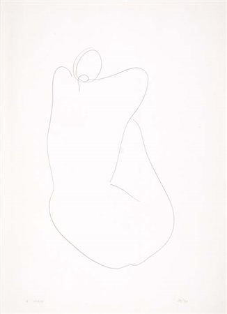 VIANI ALBERTO Bagnante litografia es. 38/99 70x50 cm firma in basso a...