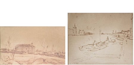 SEIBEZZI FIORAVANTE Venezia 1906 - 1975 Paesaggio lagunare - Venezia lotto di...