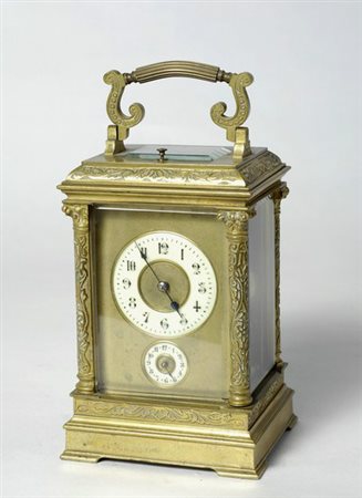 Officielle con cassa in metallo dorato e inciso, quadrante in smalto con...