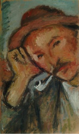 Mario Marcucci (Viareggio, 1910 - 1992) Da Cezanne, (anni '60) Olio su carta,...
