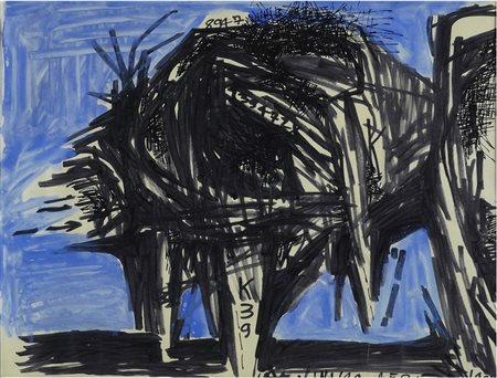 Vinicio Berti (Firenze, 1921 - 1991) Senza titolo, 1960 Acquerello e china su...