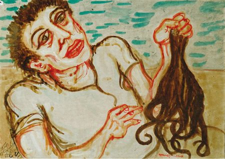 Giuseppe Migneco (Messina, 1908 - Milano, 1997) Pescatore di polipi (anni...