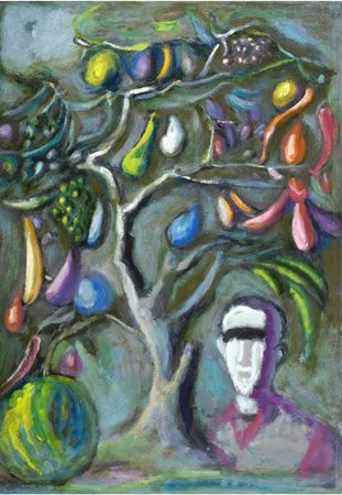 Roberto Barni (Pistoia, 1939) Tutti i frutti, Anni '80-'90 Olio su tela, cm....