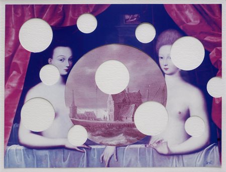 Jiri Kolar (1914 - 2002) Senza titolo, 1991 Collage con fori, cm. 20x26 Sigla...