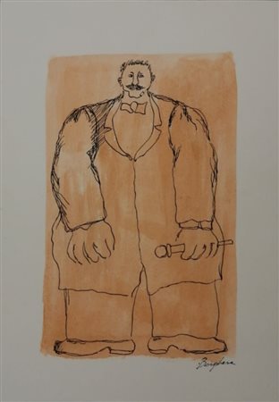Franz Borghese “Figura maschile con baffi”