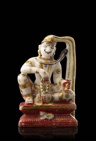 Manifattura Indiana Scultura in alabastro raffigurante la divinità Shiva (o...