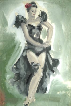 Anonimo del XX sec. Ballerina Tecnica mista su carta, cm. 48,5x33 € 100/200