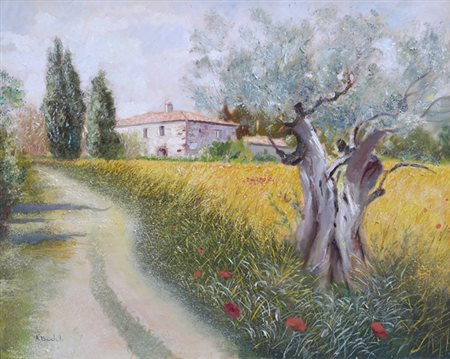 Roberta Bardelli -1946 Bolgheri, 2001 Olio su tela, cm. 80x101 Firma in basso...