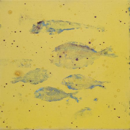 Massimo Barzagli (Marradi, 1960) Pesci, 1996 Olio su tela, cm. 50x50 Firma e...