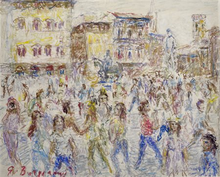 Guido Borgianni (New York, 1915 - Firenze, 2011) Piazza Santissima Annunziata...