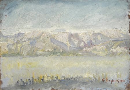 Guido Borgianni (New York, 1915 - Firenze, 2011) Paesaggio, 1950 Olio su...