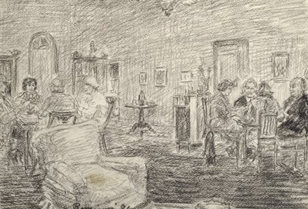 Guido Borgianni (New York, 1915 - Firenze, 2011) Il torneo di carte, 1981...