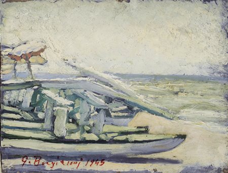 Guido Borgianni (New York, 1915 - Firenze, 2011) Patini sulla spiaggia, 1945...