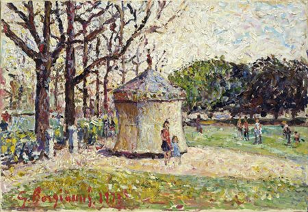 Guido Borgianni (New York, 1915 - Firenze, 2011) Giostra, 1073 Olio su tela,...