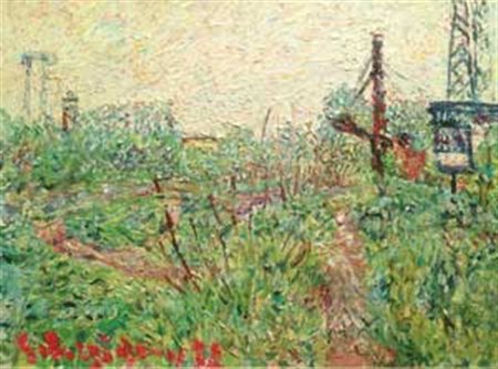 Guido Borgianni (New York, 1915 - Firenze, 2011) Campagna, 1972 Olio su tela,...