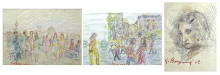 Guido Borgianni (New York, 1915 - Firenze, 2011) Lotto di tre opere su carta...