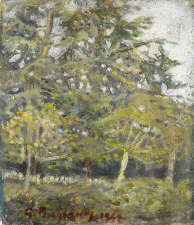 Guido Borgianni (New York, 1915 - Firenze, 2011) Alberi, 1942 Olio su...