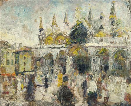 Guido Borgianni (New York, 1915 - Firenze, 2011) Venezia Olio su tela...