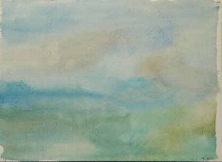 Tomaso Buzzi (Sondrio, 1900 - Rapallo, 1981) Cielo di Venezia Acquarello su...