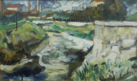 Caciotti Paesaggio Olio su masonite, cm.50x80 Firma in basso a destra. € 140/240