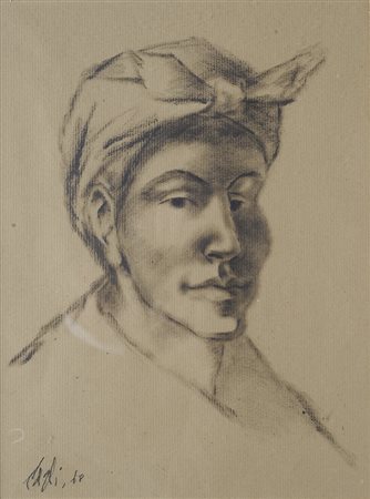 Corrado Cagli (Ancona, 1910 - Roma, 1976) Remigio, 1968 Olio su carta, cm....