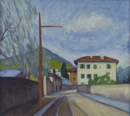 Giancarlo Caldini (Lucca, 1926) Paesaggio Olio su tela, cm. 60x70 Firma in...