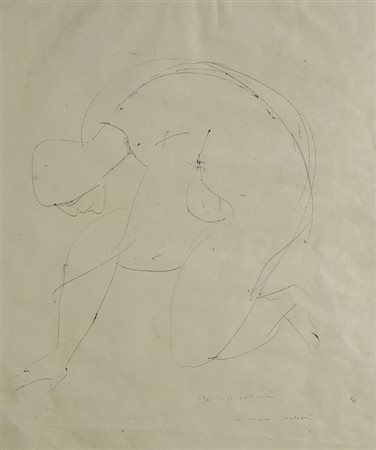 Ugo Capocchini (Barberino Val d'Elsa, 1901 - Firenze, 1980) Figura genuflessa...