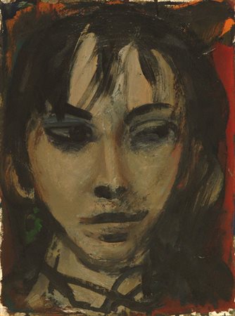 Ugo Capocchini (Barberino Val d'Elsa, 1901 - Firenze, 1980) Volto Olio su...