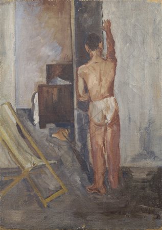 Gloria Cappelli Nudo, 1943 Olio su tela, cm.70x50 Firma e data in alto a...