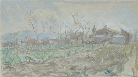 Virgilio Carmignani (Empoli, 1909 - 1992) Campagna, 1982 Tecnica mista su...