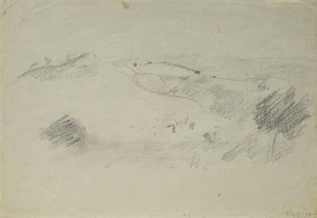 Virgilio Carmignani (Empoli, 1909 - 1992) Campagna, 1934 Matita su carta, cm....
