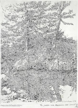 Leonardo Castellani (Faenza, 1896 - Urbino, 1984) La pozza, 1952 Acquaforte,...