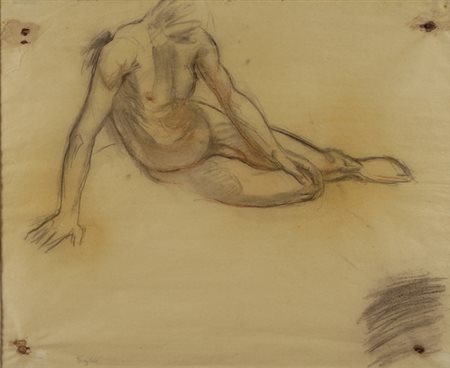 Mario Cavaglieri (Rovigo, 1887 - Peyloubère -par- Pavie, 1969) Nudo Tecnica...