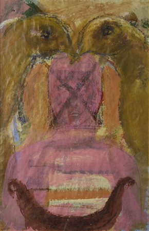 Bruno Ceccobelli (Montecastello Vibio, 1952) Senza titolo Tecnica mista su...