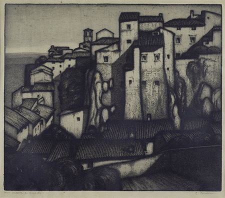 Celestino Celestini (Città di Castello, 1882 - Firenze, 1961) Veduta di...