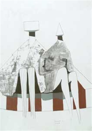 Lynn Chadwick (Barnes, Great Britain, 1914 - Stroud, 2003) Geometrie di...