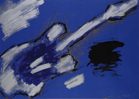 Giuseppe Chiari (Firenze, 1926 - 2007) Chitarra, 1998 Tecnica mista su carta,...