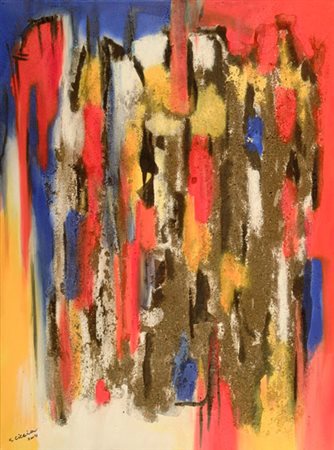 Giuseppe Ciccia (Messina, 1946) Città in verticale 2, 2004 Tecnica mista su...