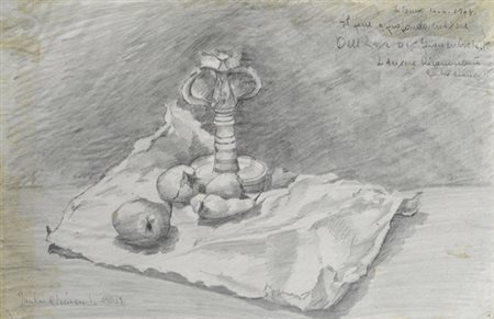 Giulio Clerici Natura morta, 1947 Matita su carta, cm. 21,5x33 Firma e data...